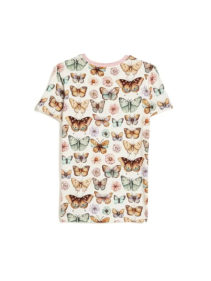 Пижама с принтом обезьян Kickee Pants Kids, Botanical Butterflies — 2