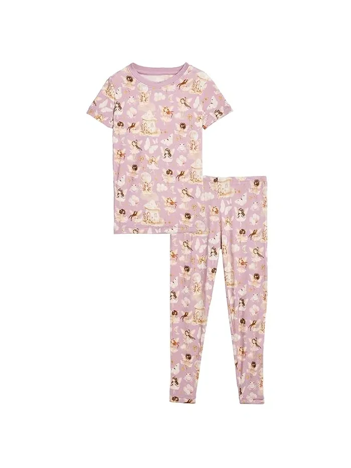 Пижама с коротким рукавом принт Kickee Pants Kids — бежевый