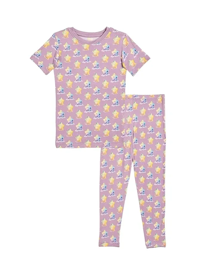 Пижама с коротким рукавом принт Kickee Pants Kids — серый