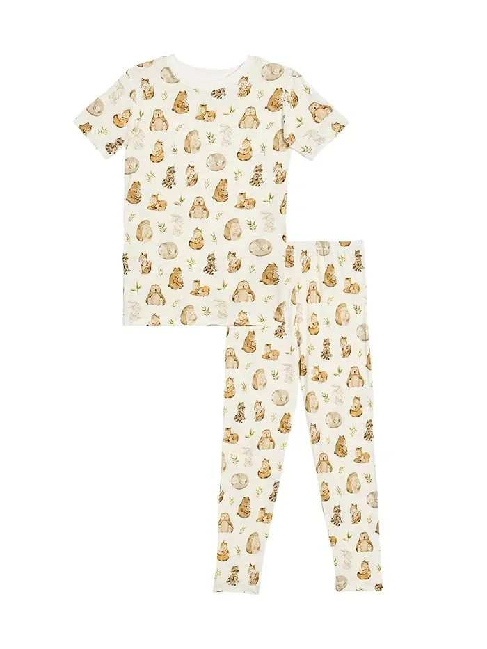 Пижама с принтом короткий рукав Kickee Pants Kids, Botanical Butterflies — мульти
