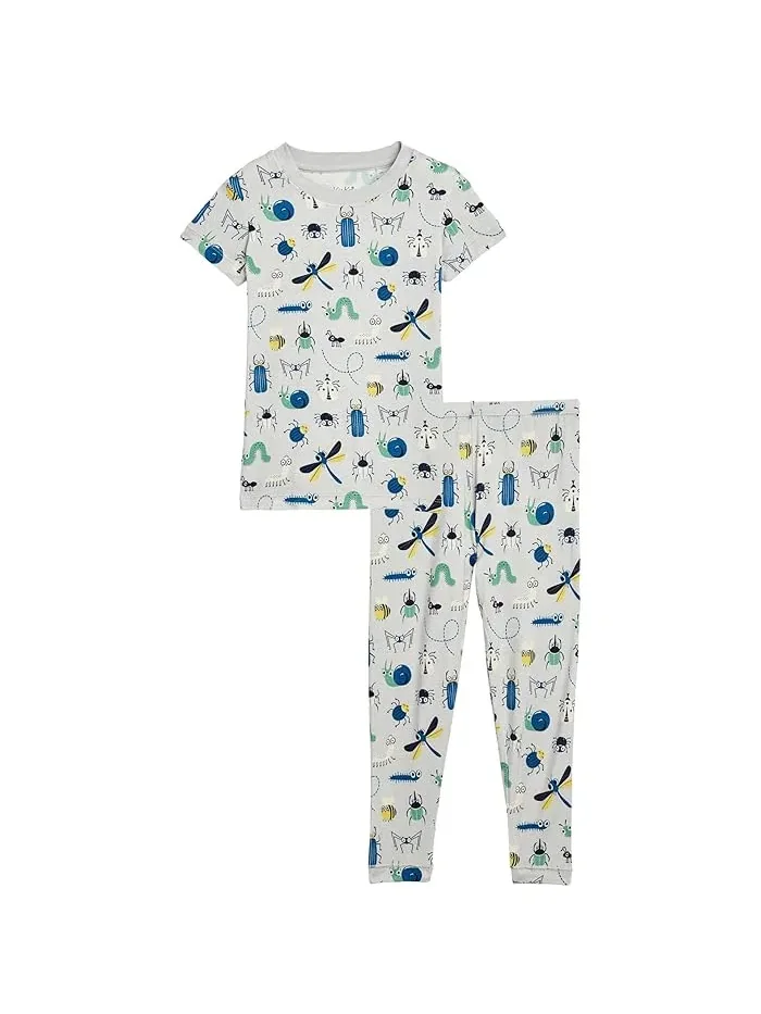 Пижама с принтом короткий рукав Kickee Pants Kids — фиолетовый