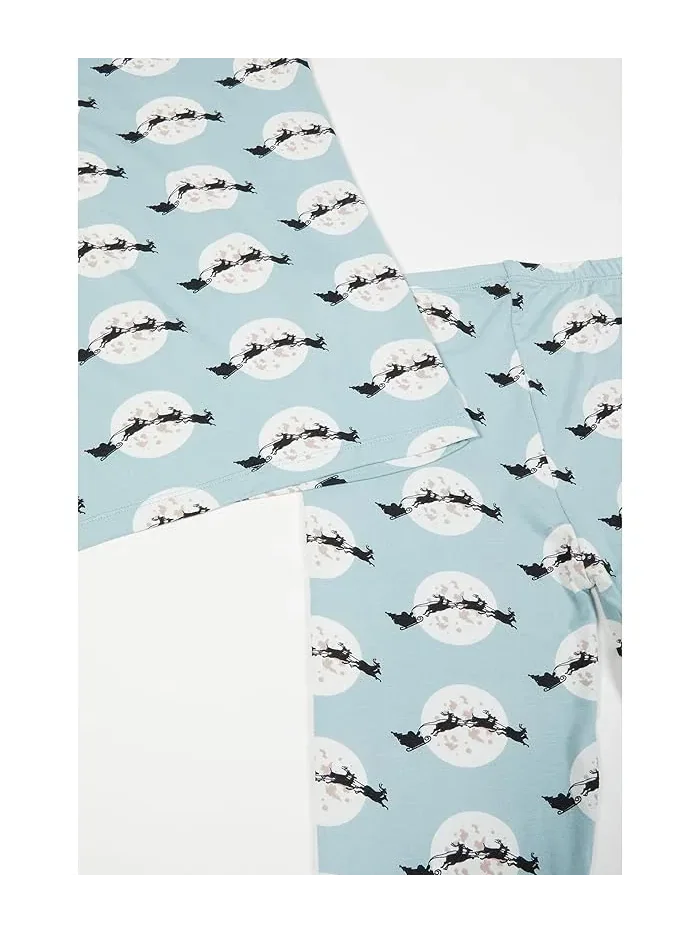 Пижама длинным рукавом принт Natural Silly Penguins Kickee Pants Kids — 2