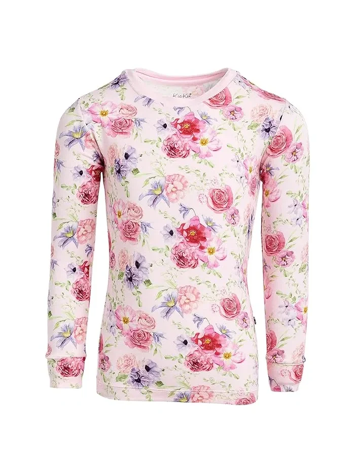 Пижама длинным рукавом с принтом Shrinking Violet Dreamy Floral, Kickee Pants Kids — 1
