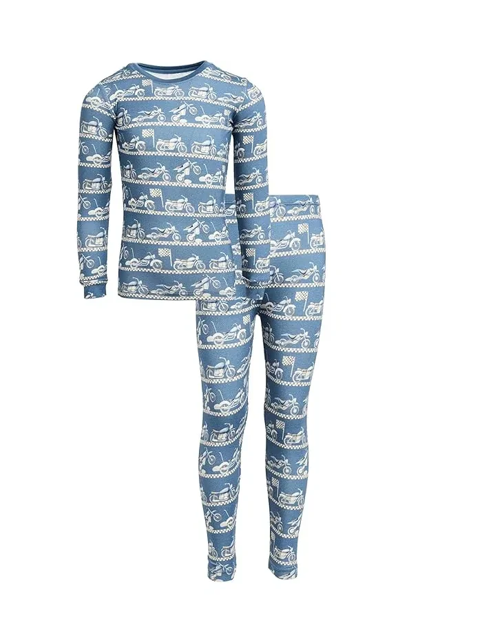 Пижама с принтом длинный рукав Kickee Pants Kids — оранжевый