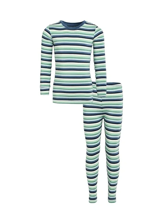 Пижама с принтом длинный рукав Kickee Pants Kids — розовый