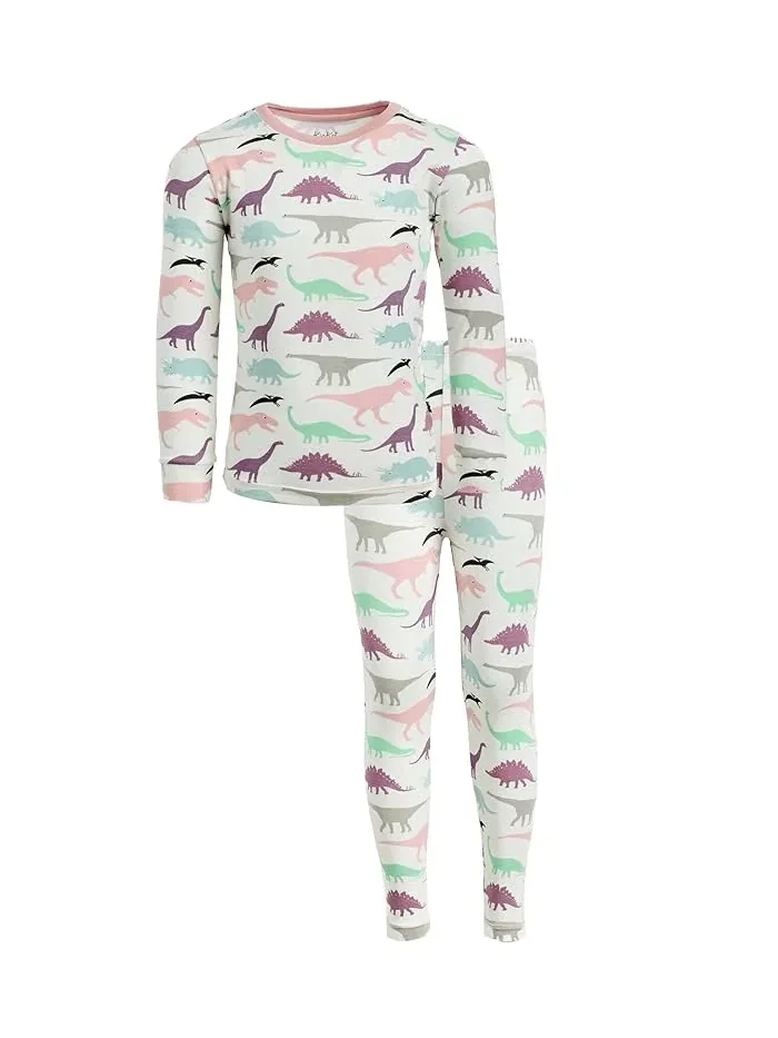 Пижама с принтом длинный рукав Kickee Pants Kids, Dove Bulldogs — 1