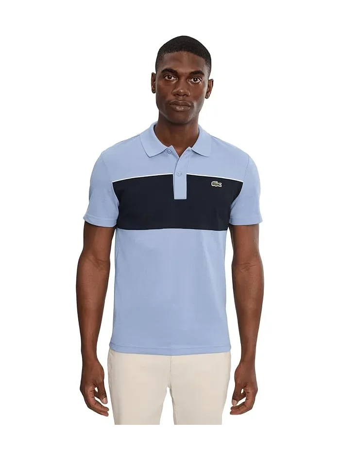 Поло Lacoste Regular Fit Colour-Block Piqué, Aphylla/Blackbird — 1