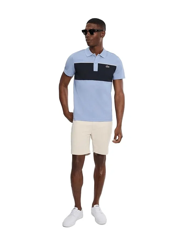 Поло Lacoste Regular Fit Colour-Block Piqué, Aphylla/Blackbird — 2