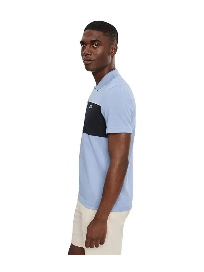 Поло Lacoste Regular Fit Colour-Block Piqué, Aphylla/Blackbird — 3