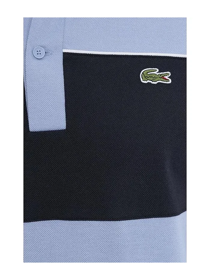 Поло Lacoste Regular Fit Colour-Block Piqué, Aphylla/Blackbird — 5