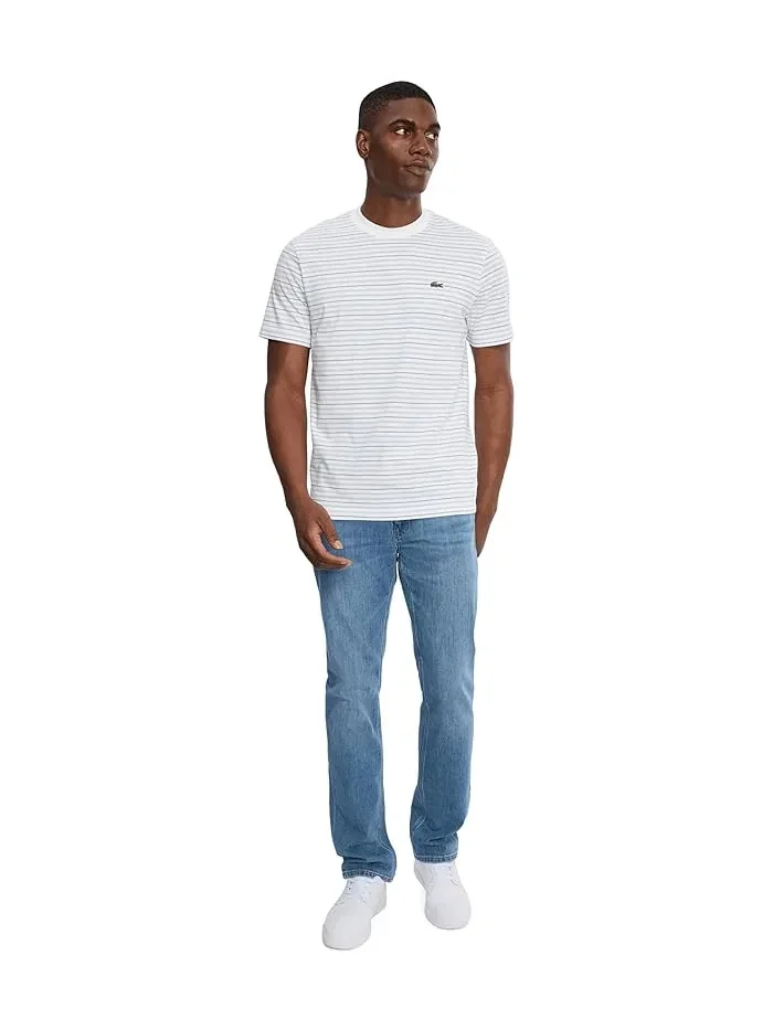 Футболка полосатая Striped Cotton T-Shirt Lacoste — 2