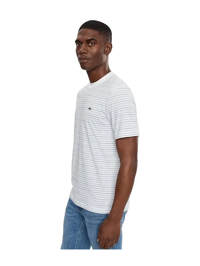 Футболка полосатая Striped Cotton T-Shirt Lacoste — 3