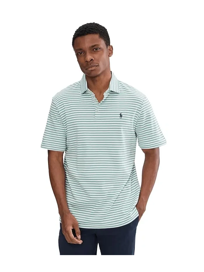 Футболка поло хлопковая в полоску Polo Ralph Lauren — 1