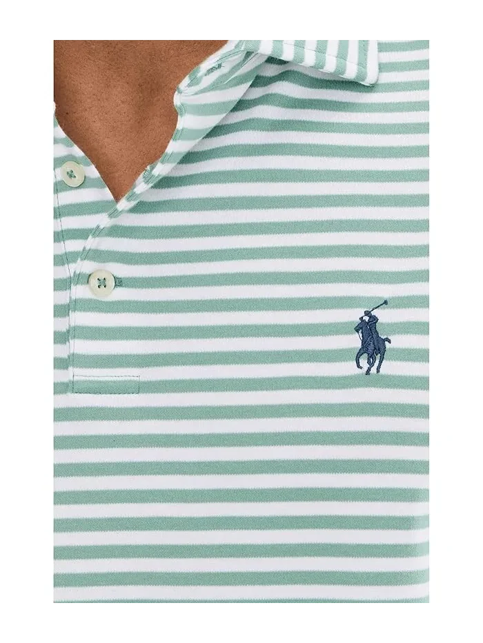 Футболка поло хлопковая в полоску Polo Ralph Lauren — 5