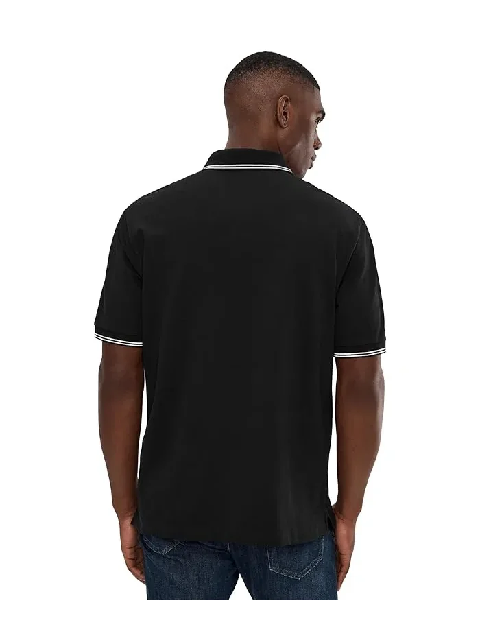 Поло Armani Exchange Double Tipped Buttoned-Up — 4