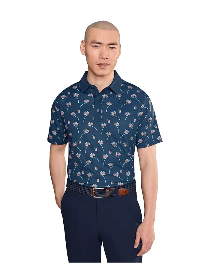 Футболка поло Ombre Tropical Print Callaway, Peacoat — 1