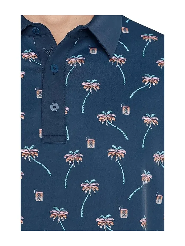 Футболка поло Ombre Tropical Print Callaway, Peacoat — 5