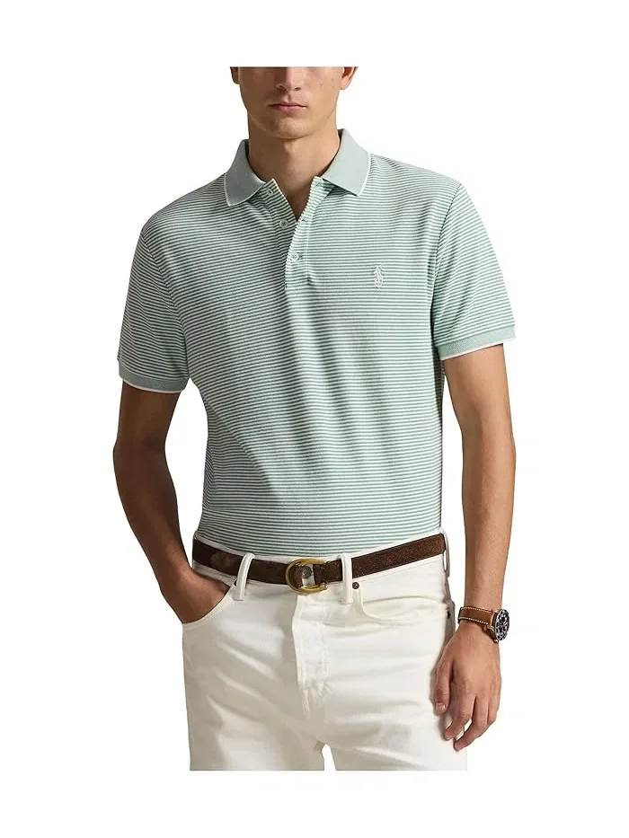 Поло Custom Slim Striped Stretch Mesh Polo Ralph Lauren — 1