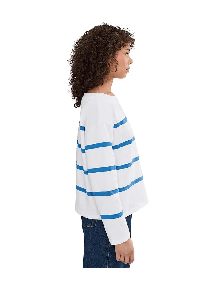 Футболка с полосками Peaks Island Relaxed Boatneck L.L.Bean — 3