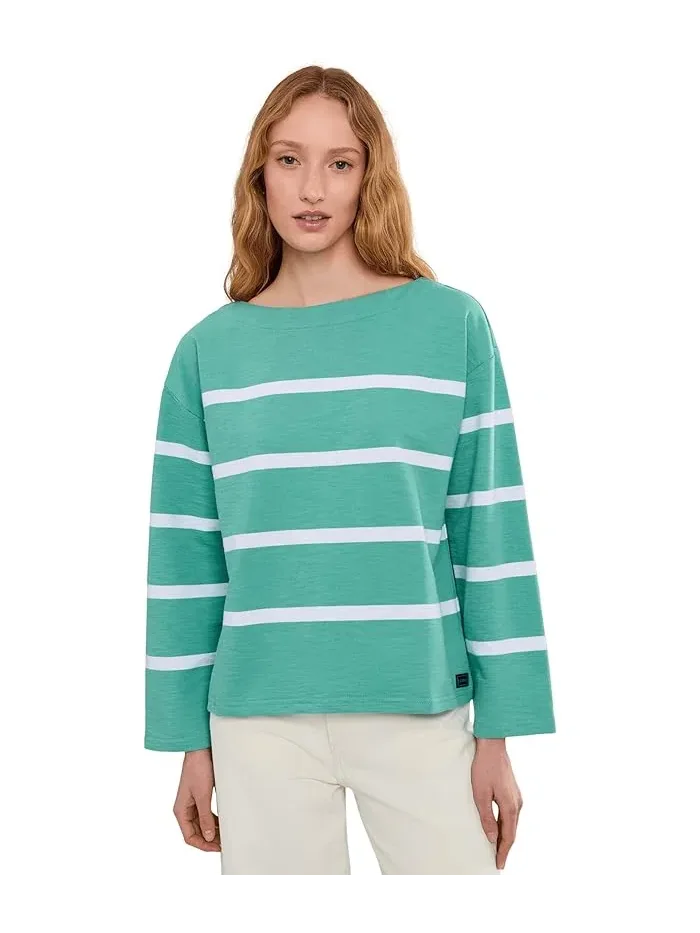 Футболка с воротником-лодочкой Peaks Island Relaxed Boatneck L.L.Bean — 1