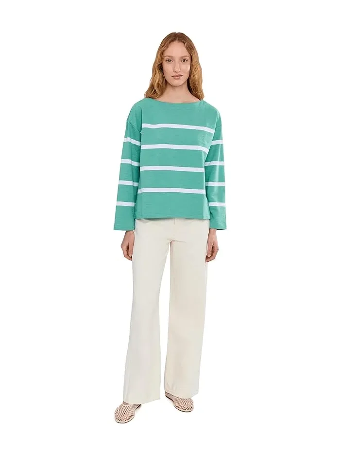 Футболка с воротником-лодочкой Peaks Island Relaxed Boatneck L.L.Bean — 2