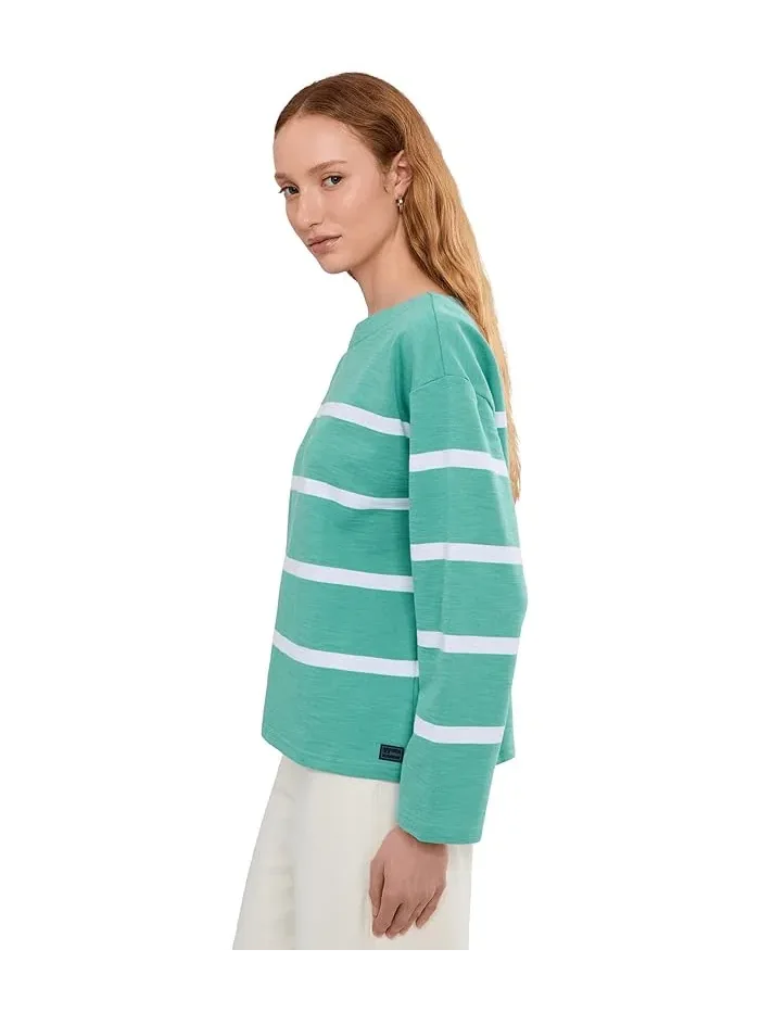 Футболка с воротником-лодочкой Peaks Island Relaxed Boatneck L.L.Bean — 3