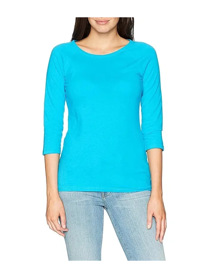 Футболка с реглан рукавом Stretch Cotton Raglan Sleeve Tee Hanes — 2