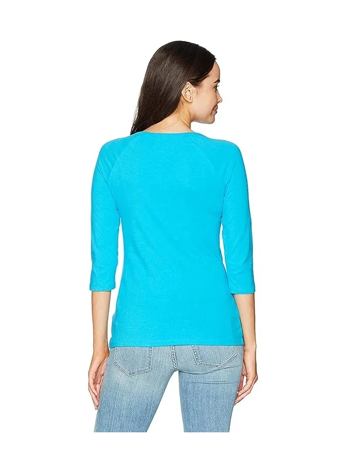 Футболка с реглан рукавом Stretch Cotton Raglan Sleeve Tee Hanes — 3