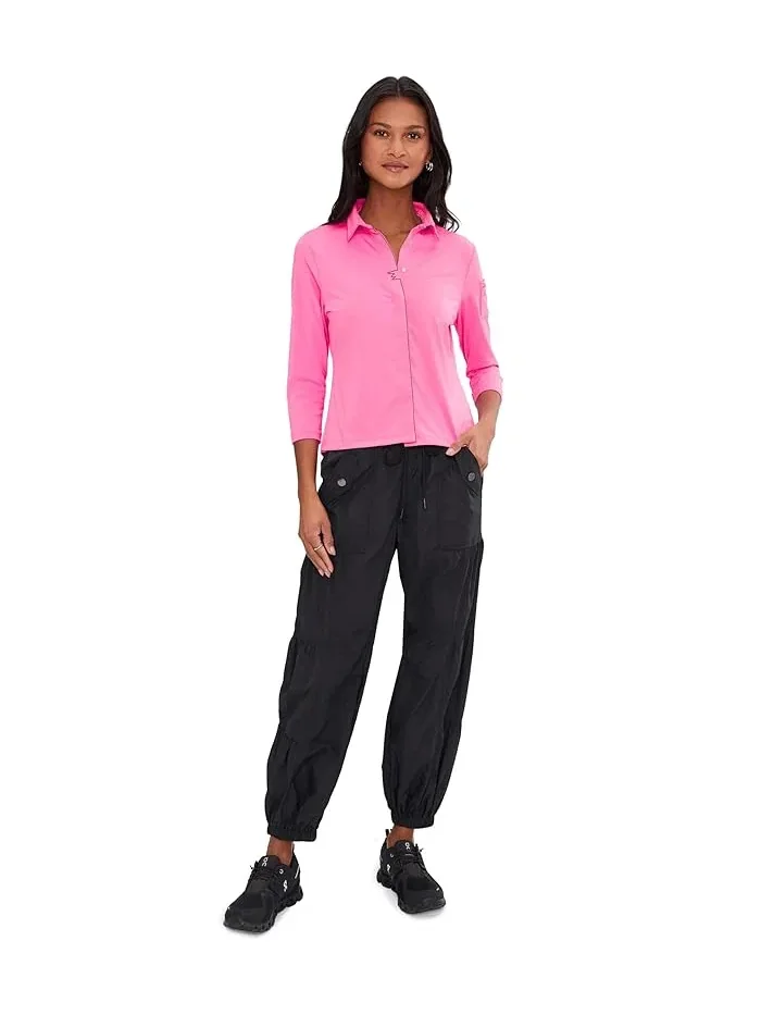 Футболка с полным застежкой-молнией модель Full Zip Front Pointed Collar Contoured Seams Jamie Sadock — 2