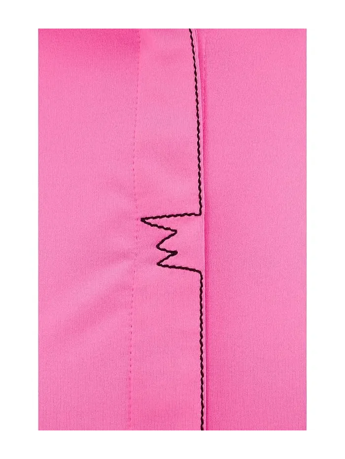 Футболка с полным застежкой-молнией модель Full Zip Front Pointed Collar Contoured Seams Jamie Sadock — 5