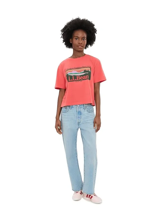 Футболка с принтом Sunday Sunwashed Crew Tee L.L.Bean, Pomegranate Outdoor Tradition — 2
