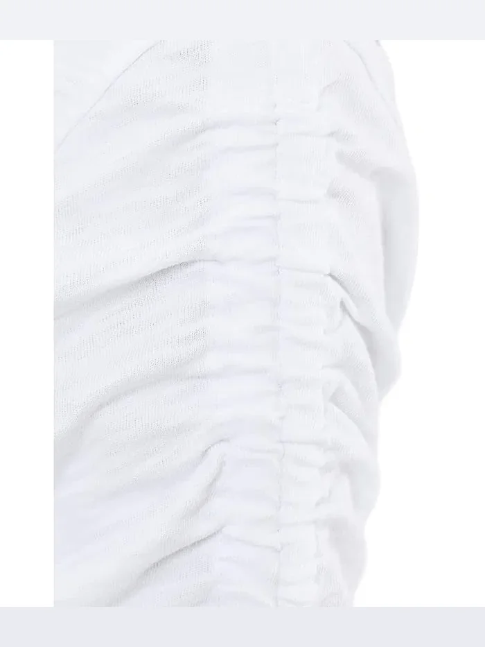 Футболка с защипами на рукавах Crew Neck Ruch Sleeve Tee Elliott Lauren — 5
