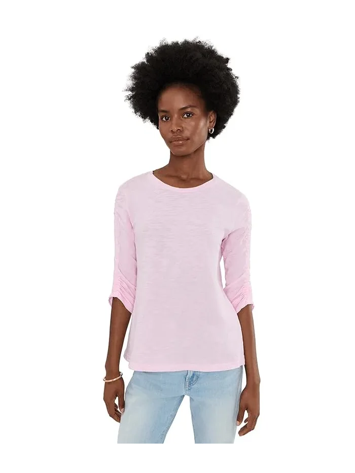 Футболка с рельефными рукавами Garment Dye Tees Elliott Lauren — розовый
