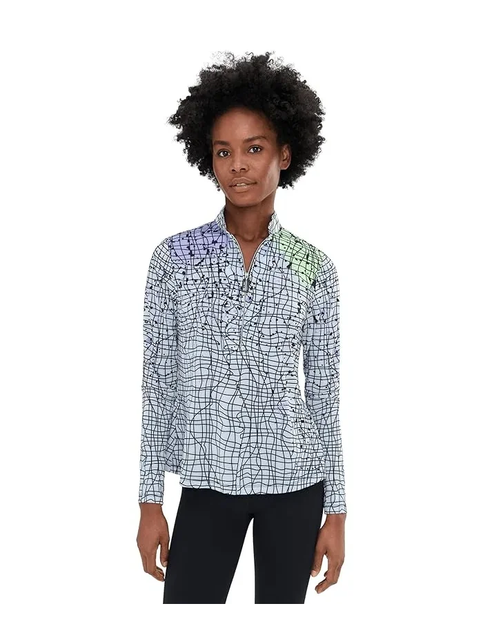 Футболка с длинным рукавом Sunsense Gossamer Quarter Zip Jamie Sadock — черный
