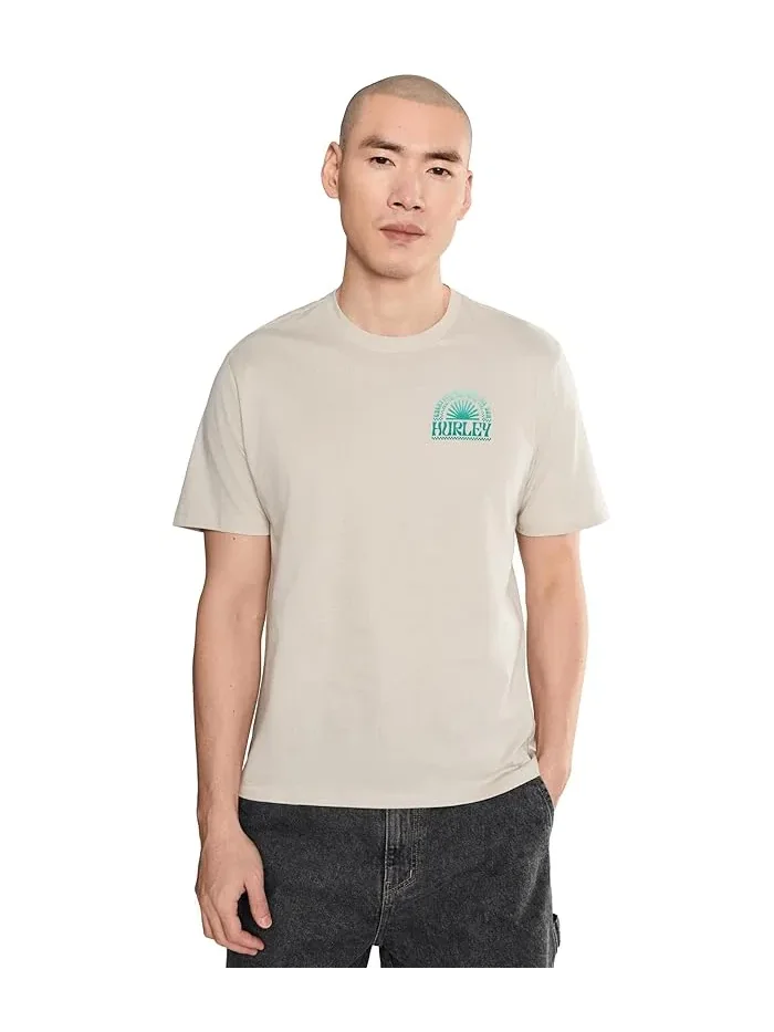 Футболка с принтом Glyphic Short Sleeve Hurley — бежевый