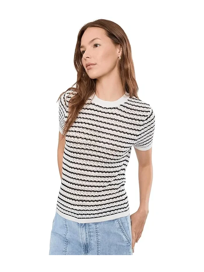 Футболка с кружевной вязкой The Crochet Baby Tee Joe's Jeans — 1
