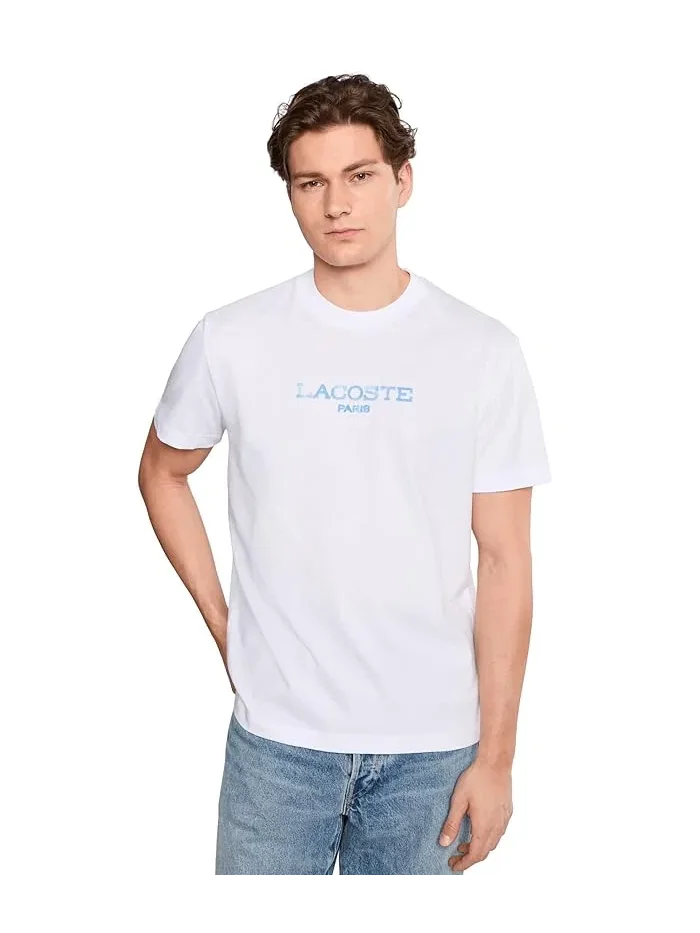 Футболка хлопковая с принтом Lacoste — 1