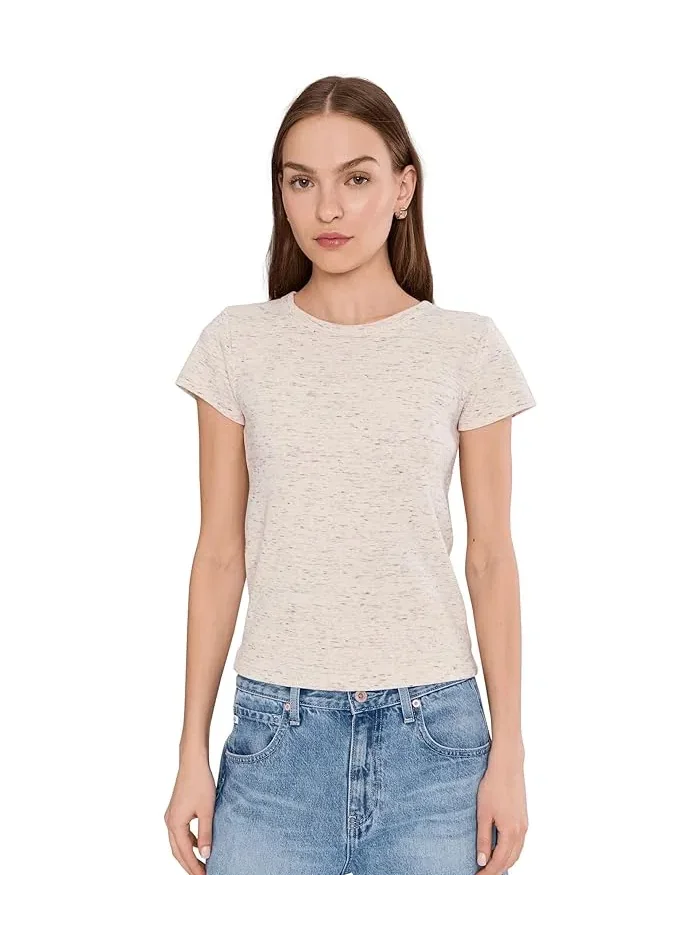 Футболка с воротником-стойкой Speckled Crew Neck Tee NIC+ZOE — мульти