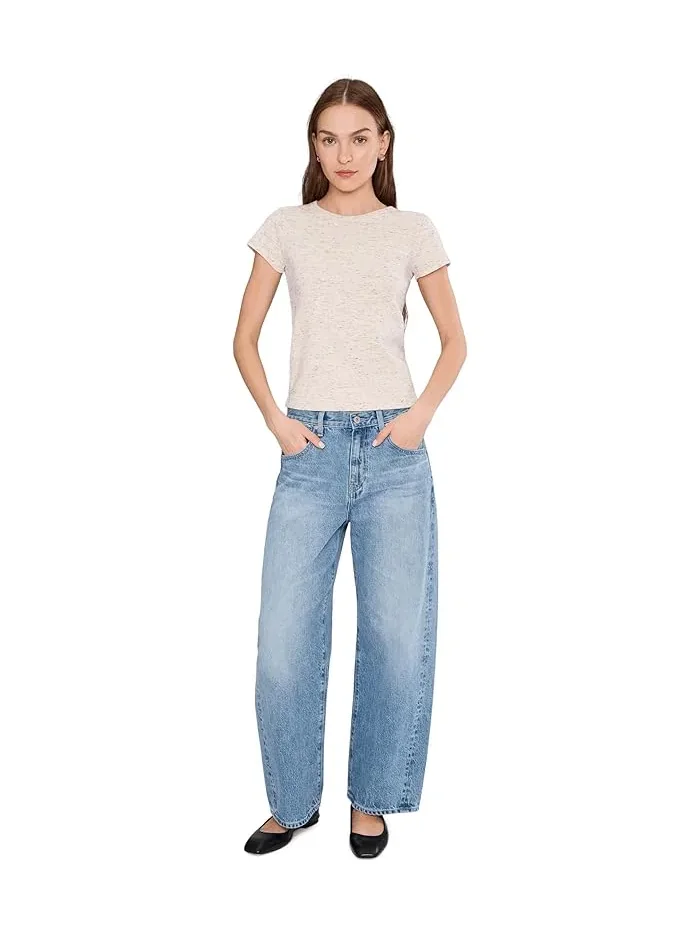 Футболка с воротником-стойкой Speckled Crew Neck Tee NIC+ZOE — 2
