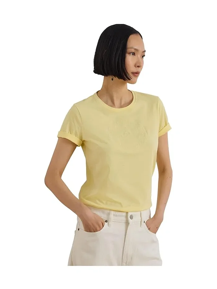 Футболка с вышивкой хлопковый джерси Embroidered-crest Cotton Jersey Tee Lauren Ralph Lauren — 1