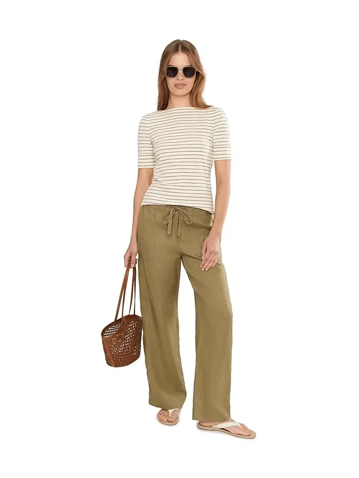 Футболка с лодочкой полосатая Petite Striped Stretch Cotton Boatneck Tee Lauren Ralph Lauren — 2