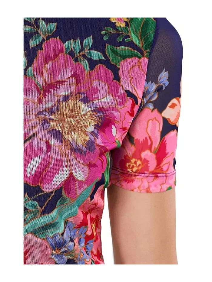 Футболка с цветочным принтом Eleanor Mesh Short Sleeve Tee Johnny Was — 5
