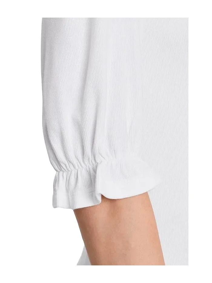 Футболка с V-образным вырезом Petite Elbow Sleeve Notch Knit Tee Liverpool Los Angeles — 5