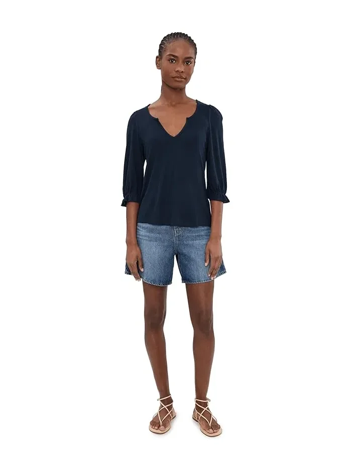 Футболка Liverpool Los Angeles Petite Elbow Sleeve Notch Knit Tee — 2