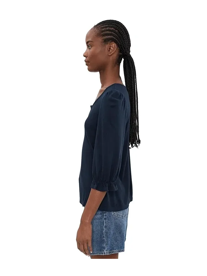 Футболка Liverpool Los Angeles Petite Elbow Sleeve Notch Knit Tee — 3