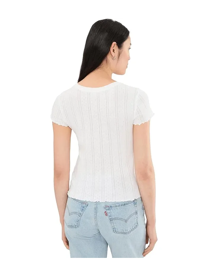 Футболка с ажурной вязкой Pointelle Rib Georgia Tee NIC+ZOE — 4