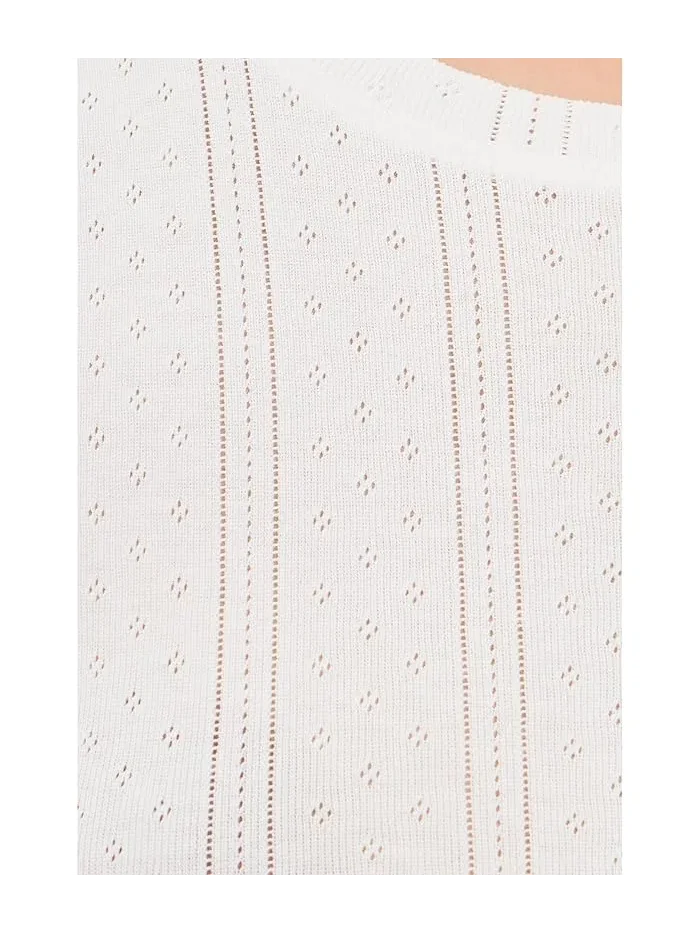 Футболка с ажурной вязкой Pointelle Rib Georgia Tee NIC+ZOE — 5