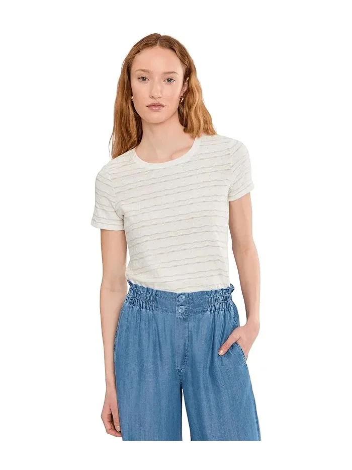 Футболка с воротником-стойкой Petite Short Sleeve Crew Neck Knit Tee Liverpool Los Angeles — 1