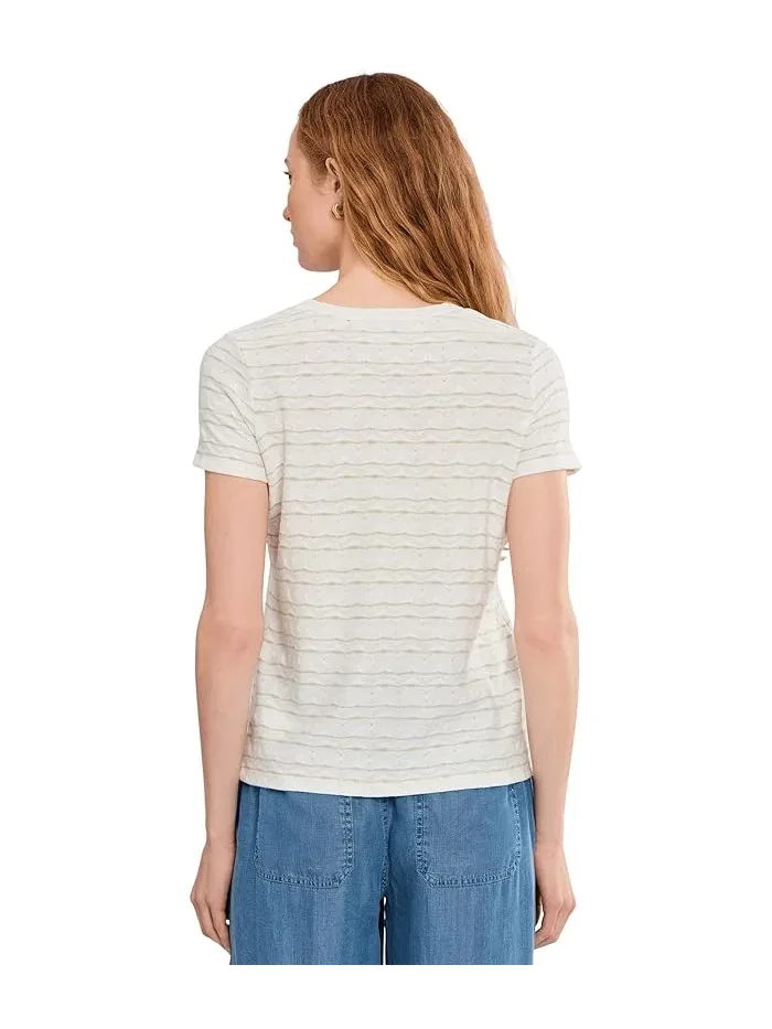 Футболка с воротником-стойкой Petite Short Sleeve Crew Neck Knit Tee Liverpool Los Angeles — 4
