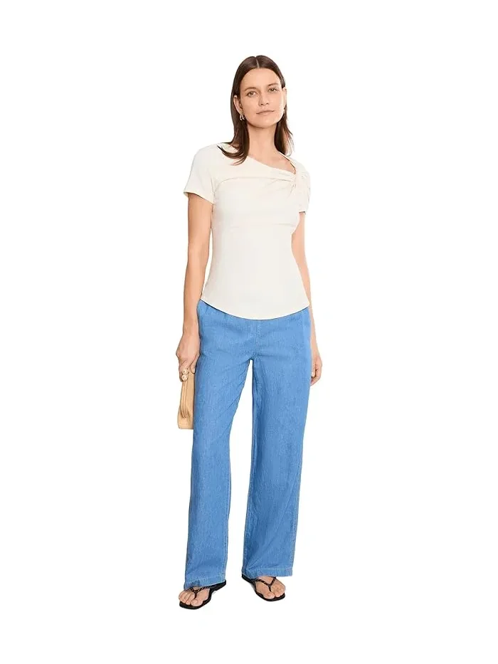 Футболка с асимметричным вырезом Twist-Neck Cotton Jersey Tee Lauren Ralph Lauren — 2